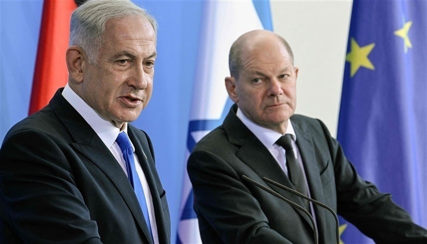 المستشار الألماني أولاف شولتس ورئيس الوزراء الإسرائيلي بينامين نتنياهو (أرشيف)