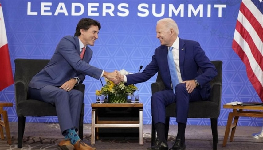 الرئيس الأمريكي جو بايدن ورئيس الوزراء الكندي جاستن ترودو (أرشيف) 