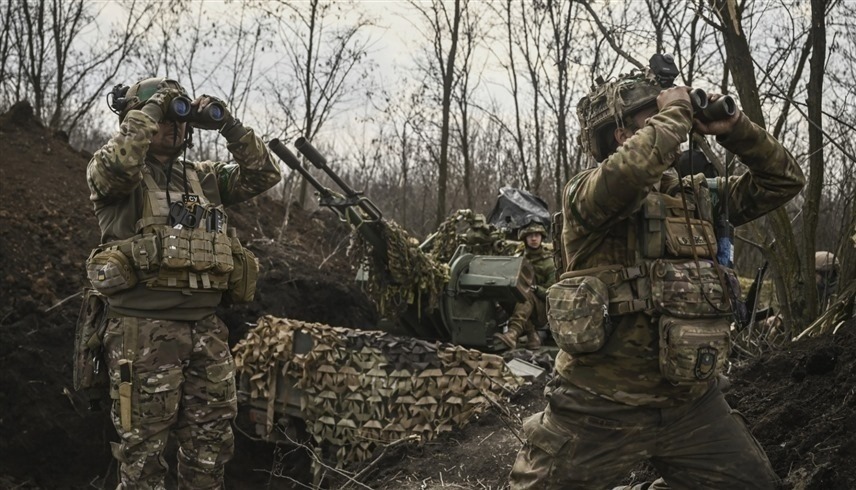 القوات الأوكرانية في باخموت (أ ف ب)