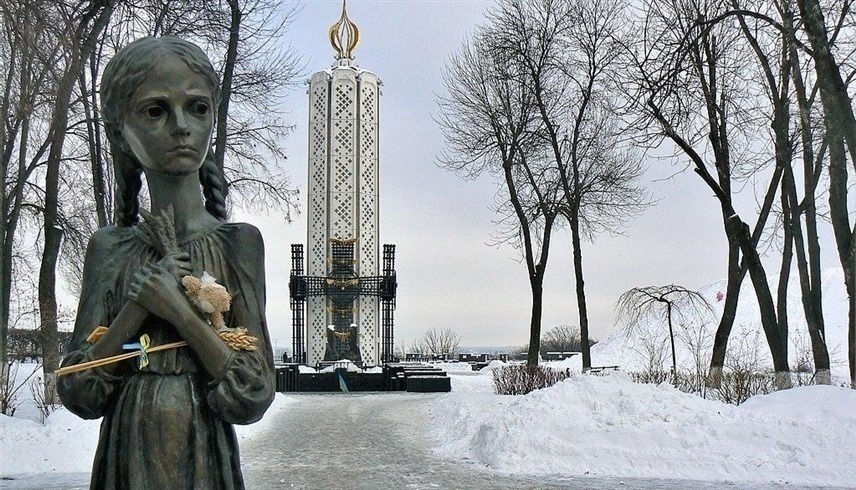 تمثال مجاعة الهولودومور في كييف (أرشيف)
