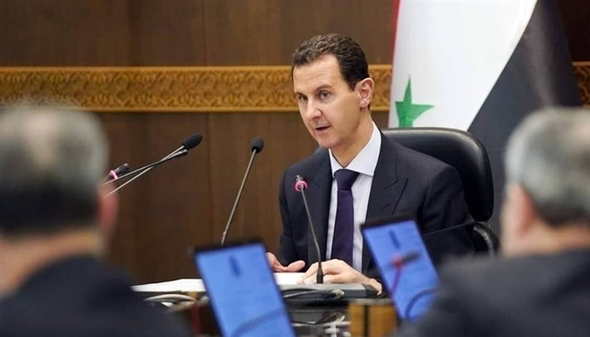  الرئيس السوري خلال اجتماع مع وزراء الحكومة (أرشيف)