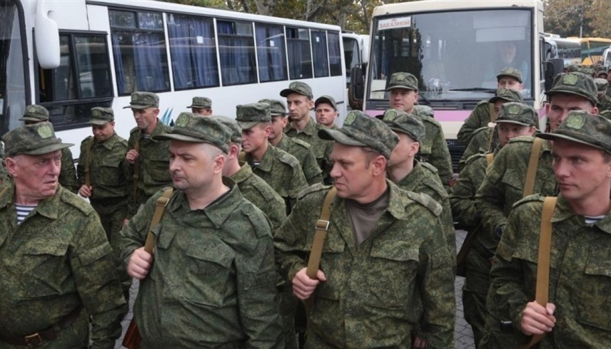 جنود احتياط روس تم استدعاؤهم خلال التعبئة الجزئية (أ ف ب)