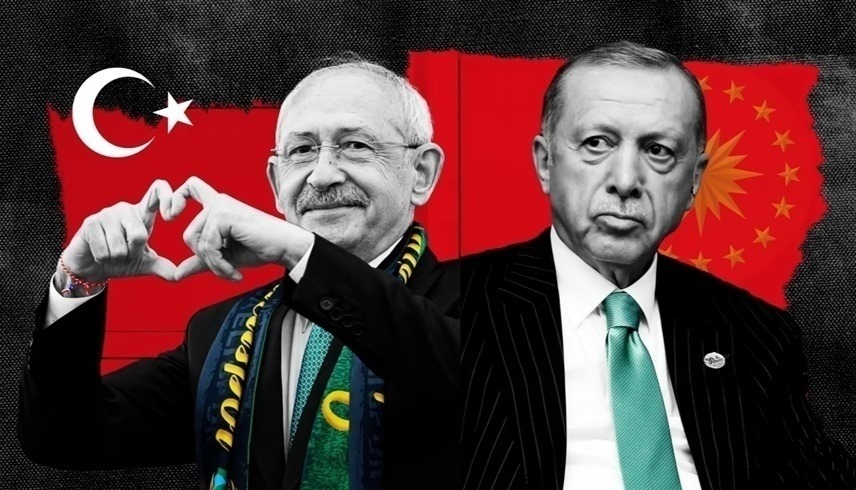 أردوغان ومنافسه الأبرز في الانتخابات الرئاسية التركية كمال قليجدار أوغلو (أرشيف)
