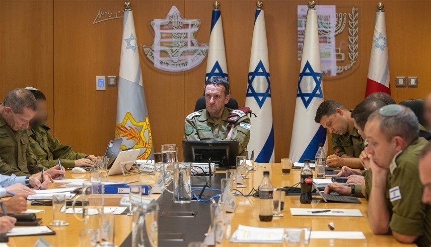 هرتسي هاليفي خلال قيادة اجتماع بشأن العملية ضد الجهاد (تويتر)