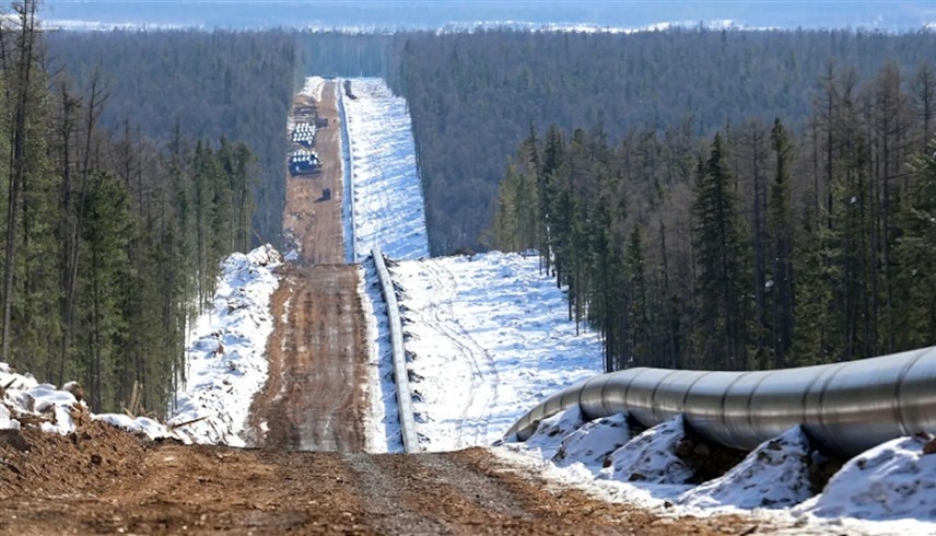 جزء من أنابيب الغاز بين روسيا والصين "سيبيريا 2" (أرشيف)