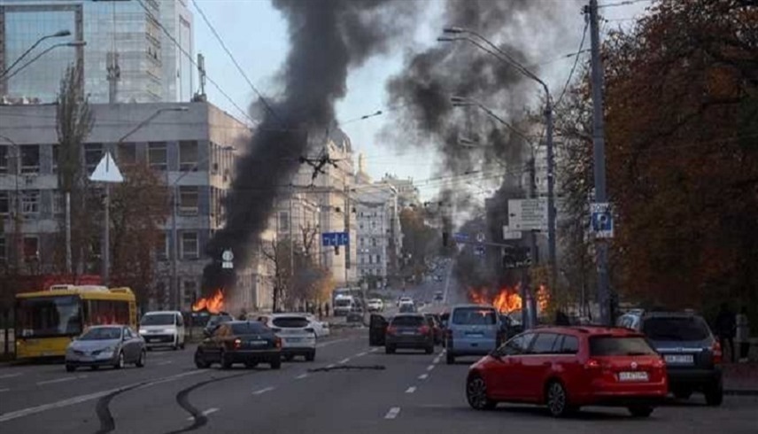 حرائق في أوكرانيا بعد قصف روسي (أرشيف)