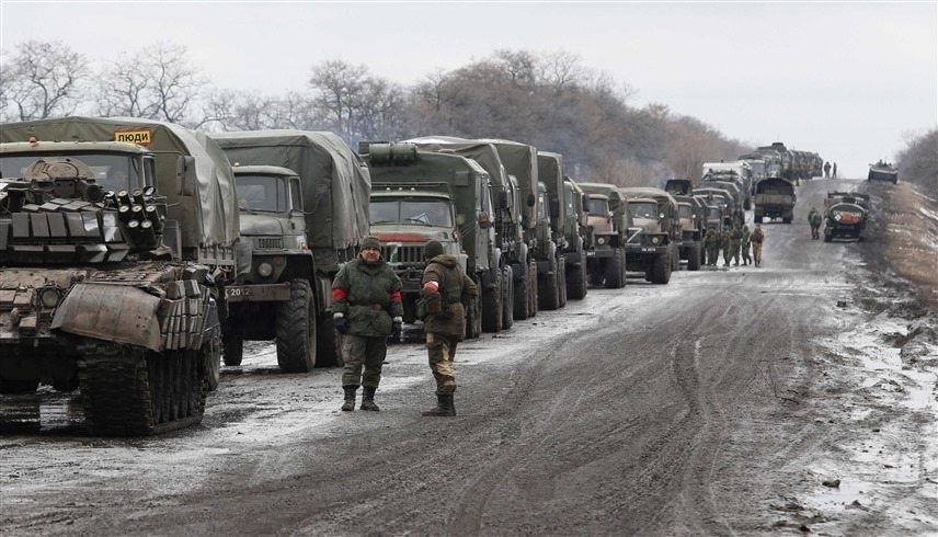 قوات روسية على حدود أوكرانيا (أ ف ب)