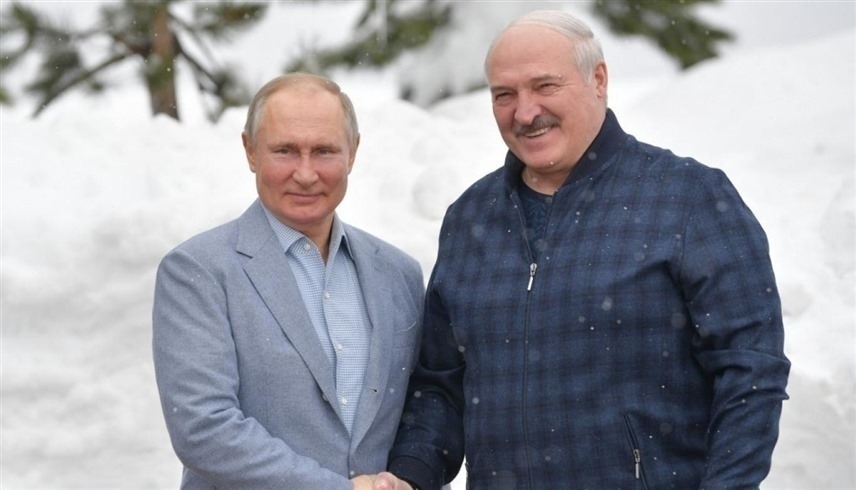 الرئيسان البيلاروسي ألكسندر لوكاشينكو والروسي فلاديمير بوتين (أرشيف)