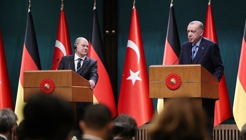 لقاء سابق بين أردوغان وشولتس (أرشيف)