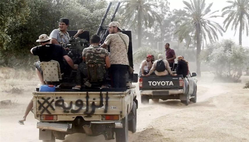 مسلحون في مدينة الزاوية الليبية (أرشيف)