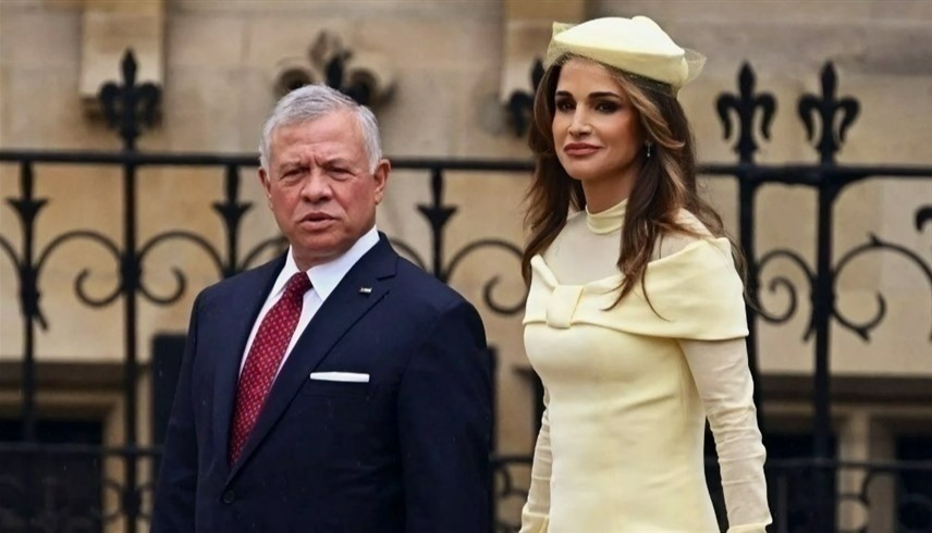 الملكة رانيا وملك الأردن في حفل تتويج الملك تشارلز الثالث