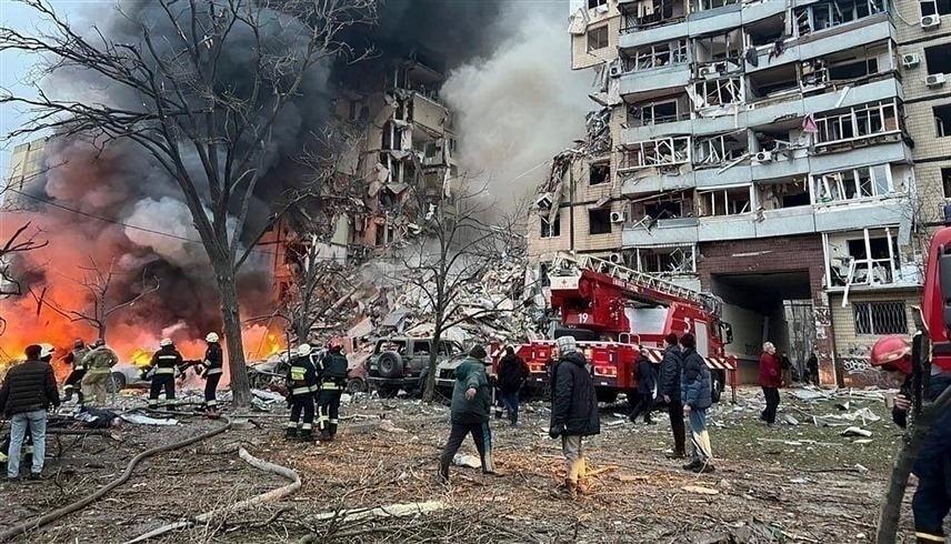 دمار بعد قصف روسي على العاصمة الأوكرانية (أرشيف)