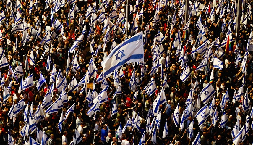 مظاهرات في إسرائيل ضد خطة الإصلاح القضائي (رويترز)