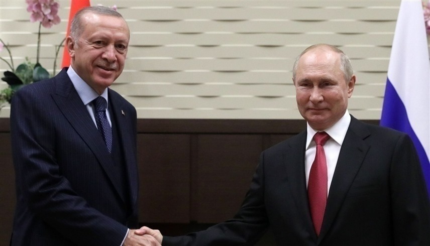 الرئيس الروسي فلاديمير بوتين ونظيره التركي رجب طيب أردوغان (أرشيف)