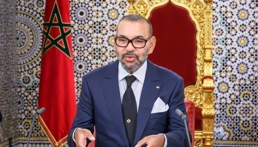 العاهل المغربي الملك محمد السادس يلقي خطابه (تويتر)