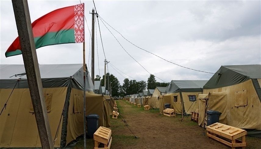 مخيم لمقاتلي فاغنر في بيلاورسيا (أرشيف)