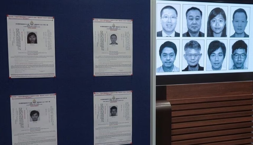 المطلوبون الـ8 لسلطات هونغ كونغ (رويترز)