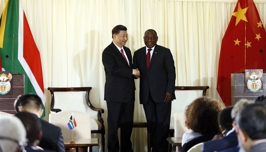 لقاء سابق بين رئيس جنوب إفريقيا ونظيره الصيني (أرشيف)