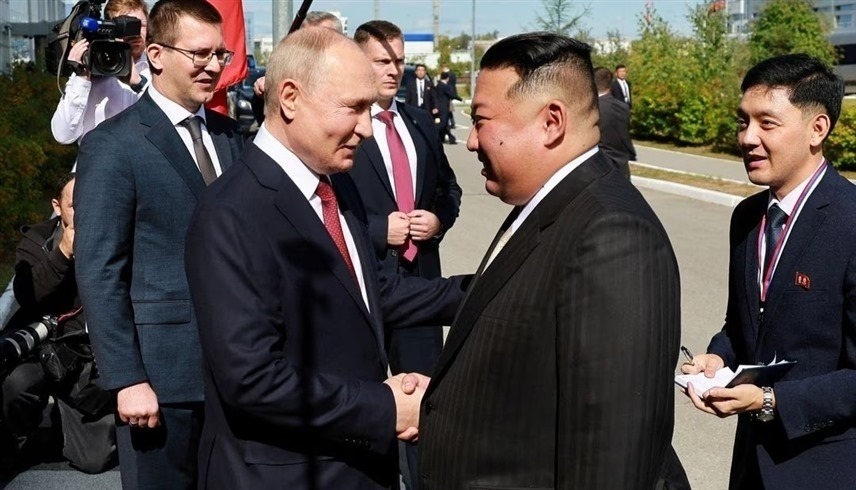جانب من لقاء بوتين وكيم (إكس)