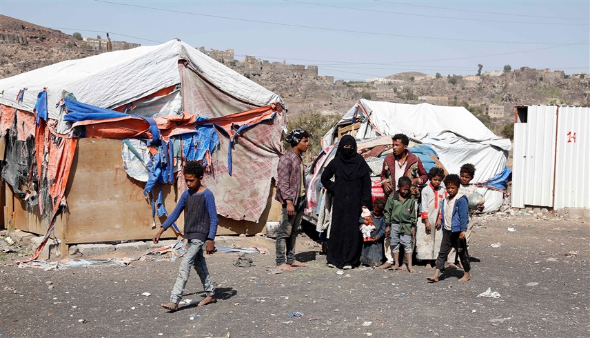 يمنيون في مخيم نازحين (أرشيف)