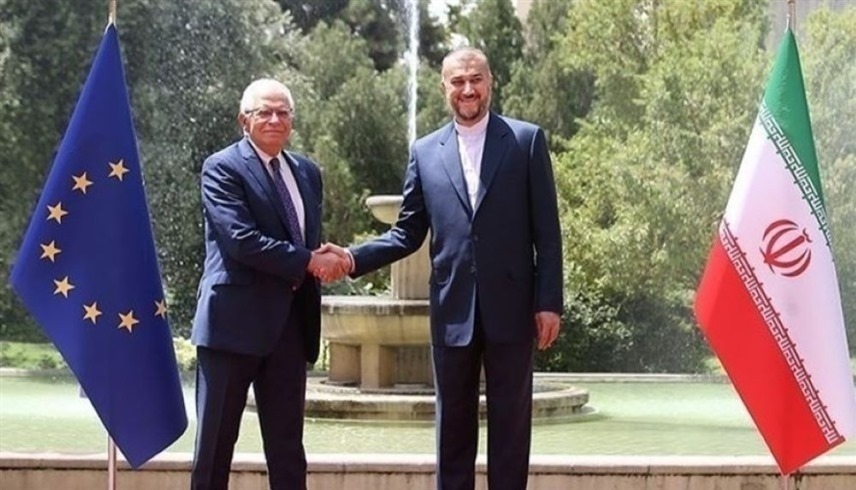  الممثل الأعلى للسياسة الخارجية للاتحاد الأوروبي جوزيف بوريل ووزير الخارجية الإيراني حسين أمير عبداللهيان.