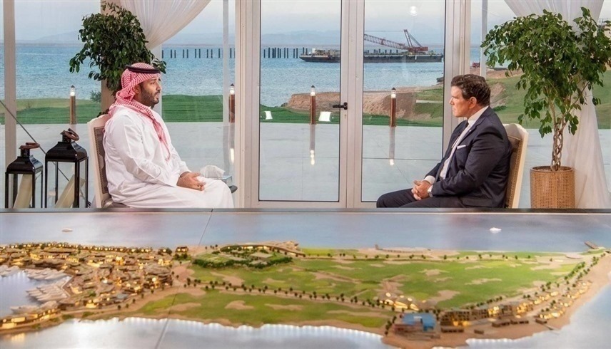 ولي العهد السعودي محمد بن سلمان خلال مقابلة فوكس نيوز (إكس)