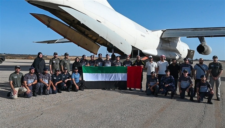 فريق تحديد هوية ضحايا الكوارث الإماراتي في ليبيا اليوم (وام)