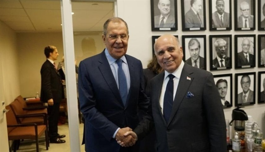 خلال لقاء وزير الخارجية الروسي لافروف  نظيره العراقي فؤاد حسين (واع)