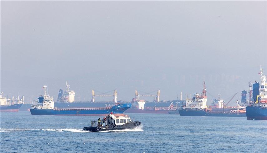 سفن لتصدير الحبوب في البحر الأسود (رويترز)