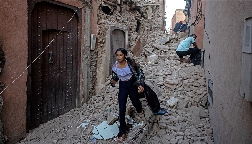 آثار الزلزال في مدينة مراكش التاريخية (أ ف ب)