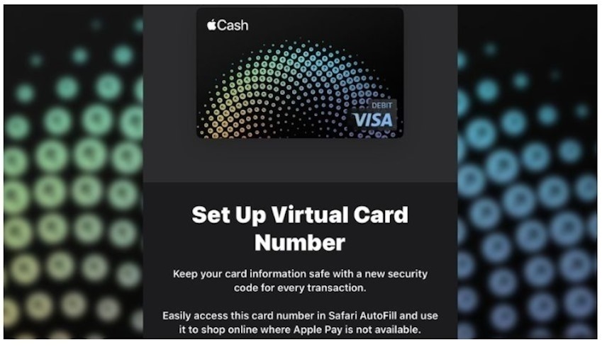 ميزة جديدة لإنشاء بطاقة دفع افتراضية عبر آبل كاش (ماك رومرز)
