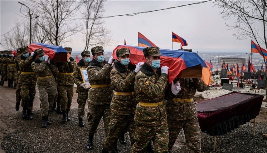 جنازة عسكرية لقتلى من الجيش الأرميني (أرشيف)