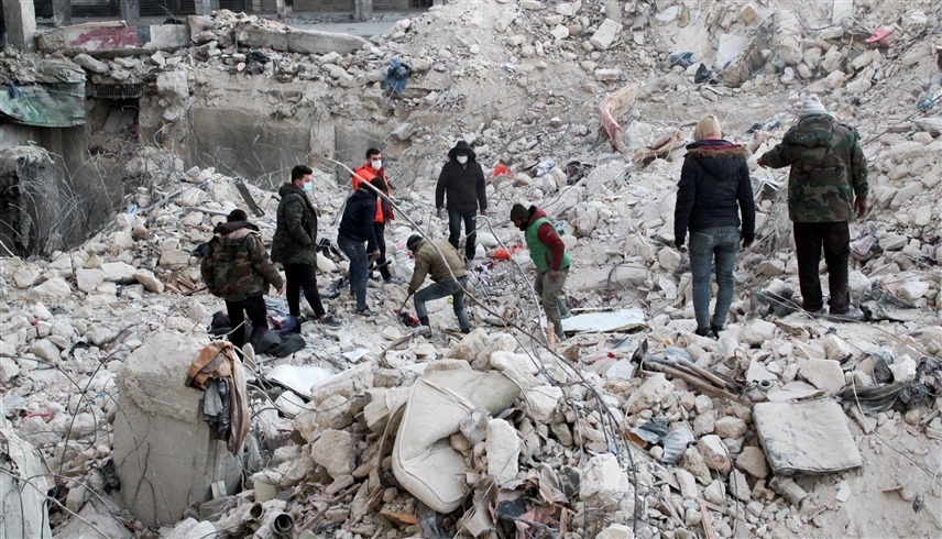 جانب من الدمار الذي خلفه الزلزال في سوريا (رويترز)