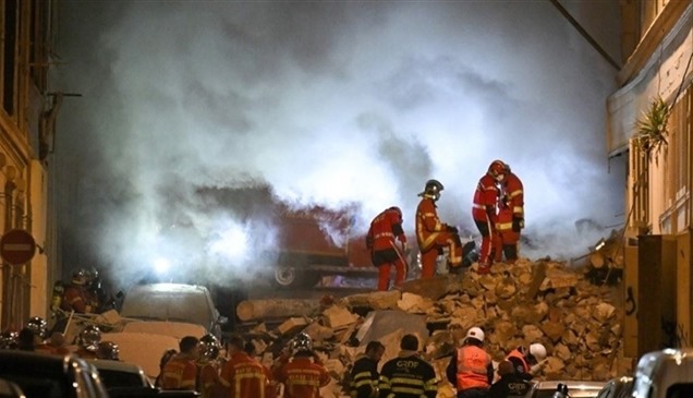 انتشال جثتين في مرسيليا الفرنسية بعد انفجار بناية