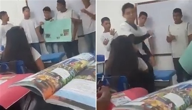 طالب يطعن زميلته في الصف لتنمرها من مشروعه