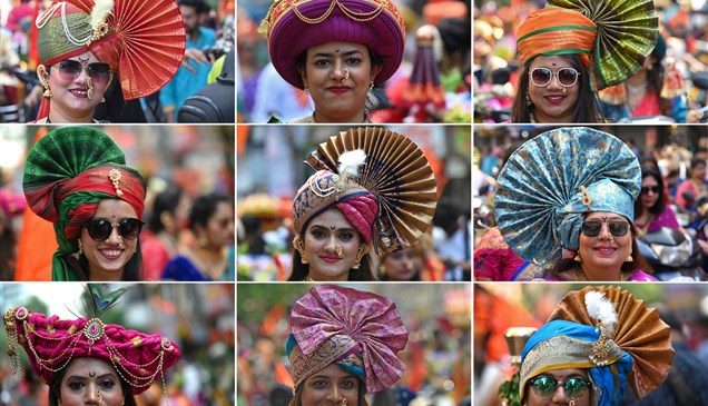 أزياء تقليدية خلال رأس السنة الجديدة الهندية