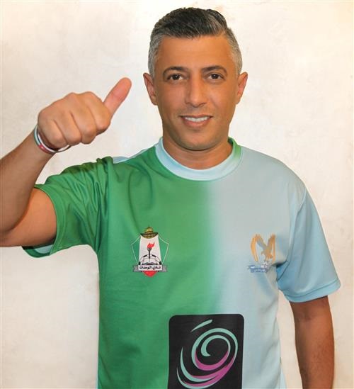 بالصور والفيديو عمر العبدللات يجمع قطبي الكرة الأردنية